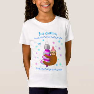 Einfach chillen süße Faultier-Hänge-Verzierung T-Shirt