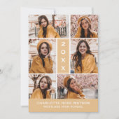 EINFACH CHISCHER FOTO-COLLAGE-ABSCHLUSS EINLADUNG (Vorderseite)