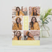 EINFACH CHISCHER FOTO-COLLAGE-ABSCHLUSS EINLADUNG (Stehend Vorderseite)