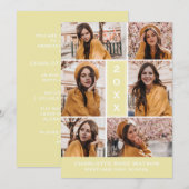 EINFACH CHISCHER FOTO-COLLAGE-ABSCHLUSS EINLADUNG (Vorne/Hinten)