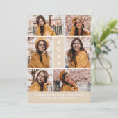 EINFACH CHISCHER FOTO-COLLAGE-ABSCHLUSS EINLADUNG (Stehend Vorderseite)