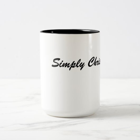 Einfach christlich zweifarbige tasse (Mittel)
