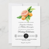 Einfach Citrus Kumquat Lemon Orange Typografie Lea Einladung (Vorderseite)