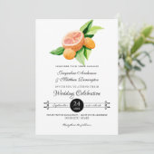 Einfach Citrus Kumquat Lemon Orange Typografie Lea Einladung (Stehend Vorderseite)