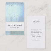 Einfach Clear Light Blue Salon und Wellness-Center Visitenkarte (Vorne/Hinten)