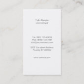 Einfach Clear Light Blue Salon und Wellness-Center Visitenkarte (Rückseite)