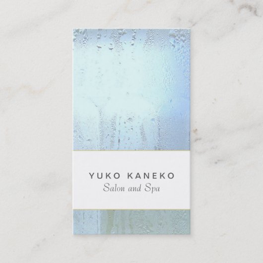 Einfach Clear Light Blue Salon und Wellness-Center Visitenkarte (Vorderseite)