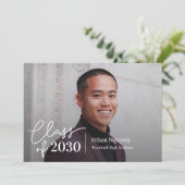 Einfach Confident Editable Color Abschluss Einladu Einladung (Stehend Vorderseite)