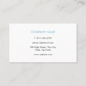 Einfach Cool Blue Modernes Beruflich Visitenkarte (Rückseite)