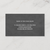 Einfach Cool-Grauer Stylist Visitenkarte (Rückseite)