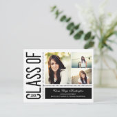 Einfach Coole Abschluss-Ankündigung/Einladung Einladungspostkarte (Stehend Vorderseite)