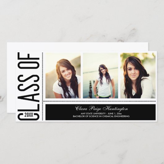 Einfach Coole Ankündigung von Abschlüssen (Vorne/Hinten)