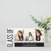 Einfach Coole Ankündigung von Abschlüssen (Stehend Vorderseite)