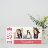 Einfach Coole Ankündigung von Abschlüssen (Stehend Vorderseite)