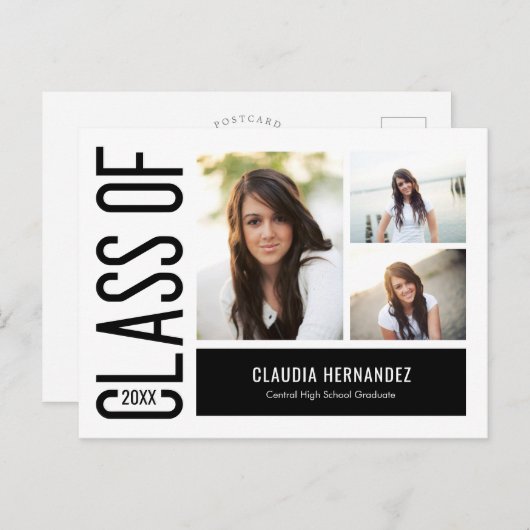 Einfach Cooler bearbeitbarer Abschluss Postkarte (Vorne/Hinten)