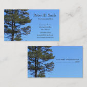 Einfach, cooler immergrüner Kiefernbaum am Himmel Visitenkarte (Vorne/Hinten)