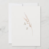 Einfach Cream Wedding Details II Umschließung Einladung (Rückseite)