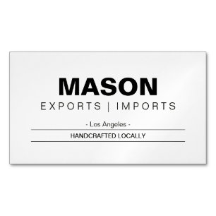 einfach Creme Magnetische Visitenkarte