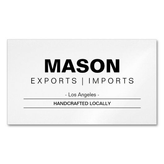 einfach | Creme Magnetische Visitenkarte (Vorderseite)