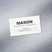 einfach | Creme Magnetische Visitenkarte (Beispiel)