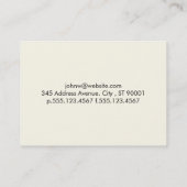 einfach | Creme Visitenkarte (Rückseite)