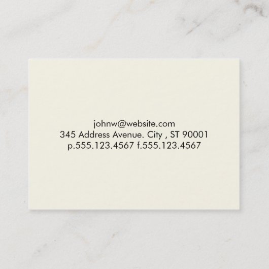 einfach | Creme Visitenkarte (Rückseite)