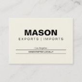 einfach | Creme Visitenkarte (Vorderseite)