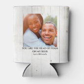 Einfach Custom Funny Rustikale Liebe Couple Foto Dosenkühler (Vorderseite)