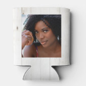 Einfach Custom Funny Rustikale Liebe Couple Foto Dosenkühler (Rückseite)