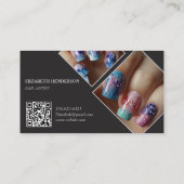 Einfach Custom Nail Artist Beauty Chic Glam Visitenkarte (Rückseite)