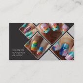 Einfach Custom Nail Artist Beauty Chic Glam Visitenkarte (Vorderseite)