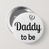 Einfach Daddy zu Baby Shower Button (Vorne & Hinten)