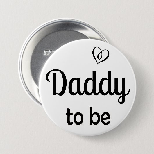 Einfach Daddy zu Baby Shower Button (Vorne & Hinten)