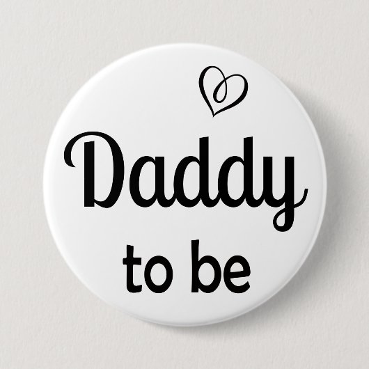 Einfach Daddy zu Baby Shower Button (Vorderseite)