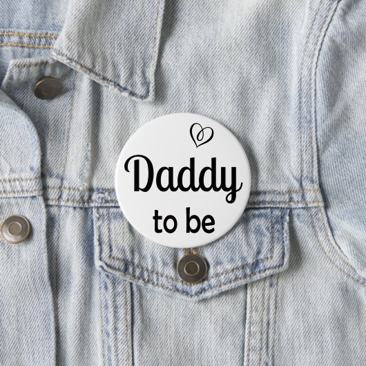 Einfach Daddy zu Baby Shower Button (Beispiel)