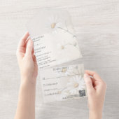 Einfach Daisies QR Code All In One Einladung (Abreißen)