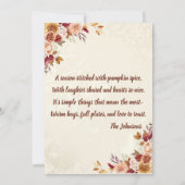 Einfach dankbar | Elegante Erntedank-Karte Einladung (Rückseite)