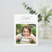 Einfach dankbarer Abschluss Foto Vielen Dank Postkarte (Stehend Vorderseite)