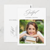 Einfach dankbarer Abschluss Foto Vielen Dank Postkarte (Vorne/Hinten)