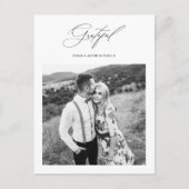 Einfach dankbares Hochzeitsszenario Foto Vielen Da Postkarte (Vorderseite)