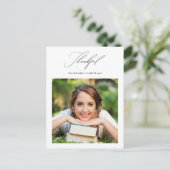 Einfach danke Abschluss Foto Vielen Dank Postkarte (Stehend Vorderseite)