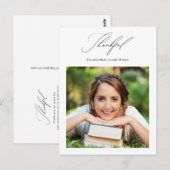 Einfach danke Abschluss Foto Vielen Dank Postkarte (Vorne/Hinten)