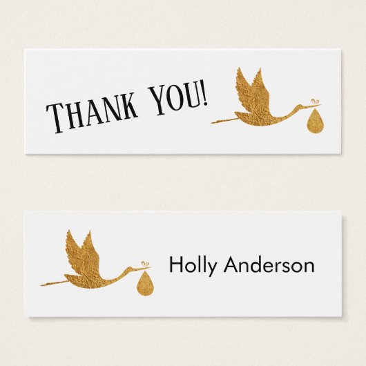 Einfach Danke an die Imitate Gold Storch Insert Ca (Vorne & Hinten)