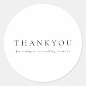 Einfach Danke, dass Sie bearbeiteten Text Runder Aufkleber (Vorderseite)