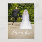 Einfach danke Foto Wedding Vielen Dank Postcard Postkarte (Vorderseite)