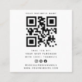 Einfach danke für Ihre Bestellung QR Code Quadratische Visitenkarte (Rückseite)