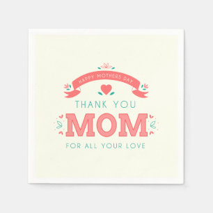 Einfach danke Mama Muttertag   Napkin Serviette