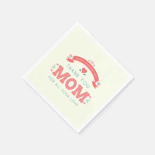 Einfach danke Mama Muttertag | Napkin Serviette (Ecke)