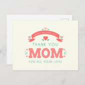 Einfach danke Mama Muttertag | Postkarte (Vorne/Hinten)