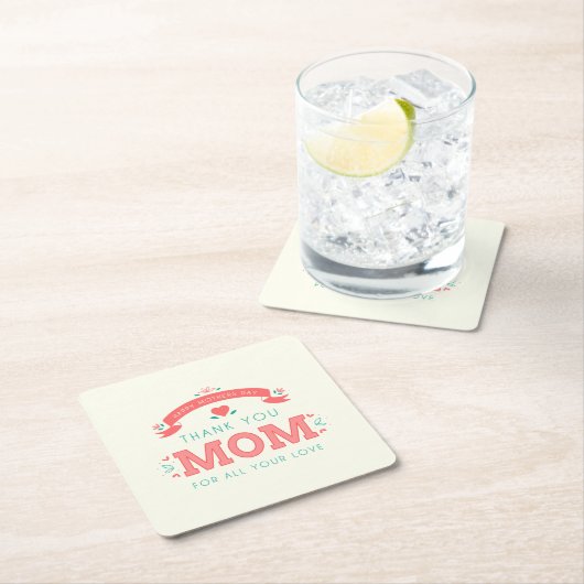 Einfach danke Mama Muttertag | Untersetzer (Vor Ort)